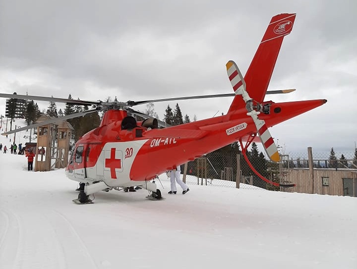 Záver lyžiarskemu výcviku dal vrtuľník